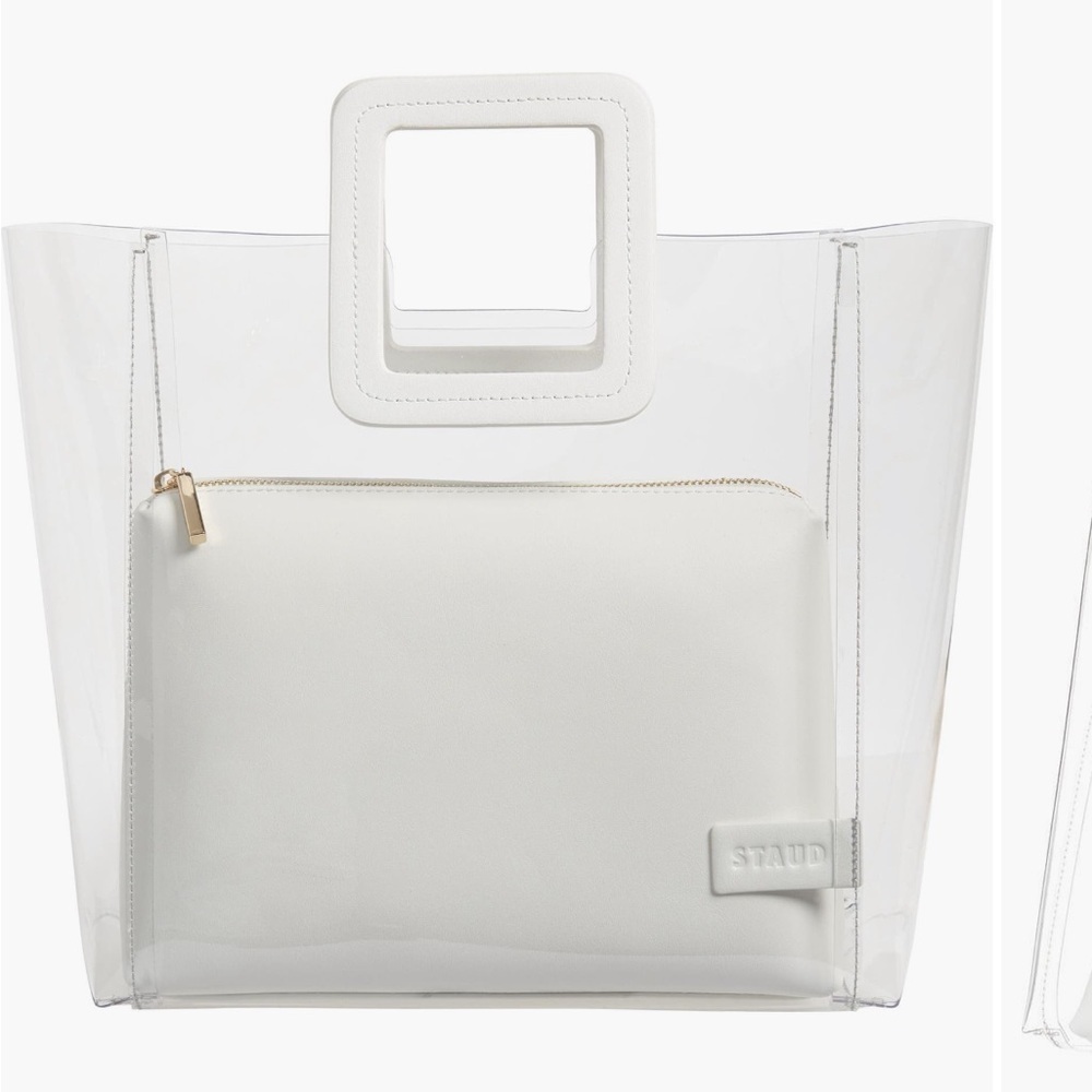 STAUD Clear Tote with White Pouch - Picture 3 of 8